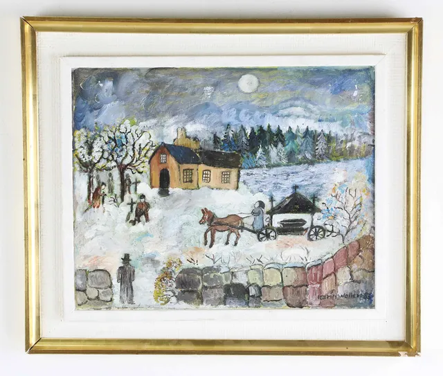 KARIN WOLLERT. Olja på duk, "Till Vila" signerad och daterad 1983.