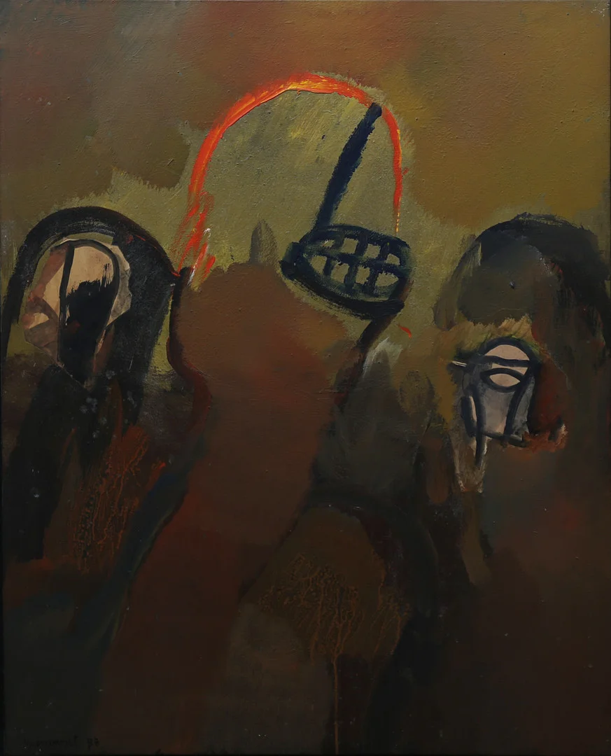 JOSEP GUINOVART. "Els tres caps". — Paintings — Balclis