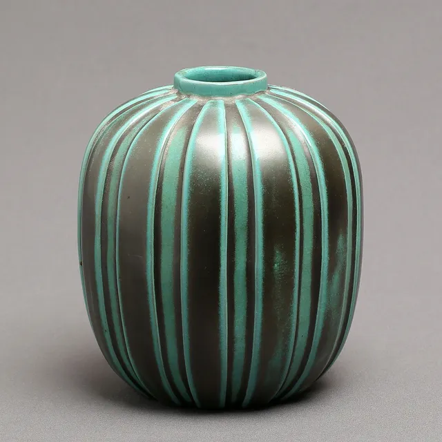 EINAR LUTERKORT (1905-1981). Vas, keramik, Upsala-Ekeby, art deco, 1930-tal.