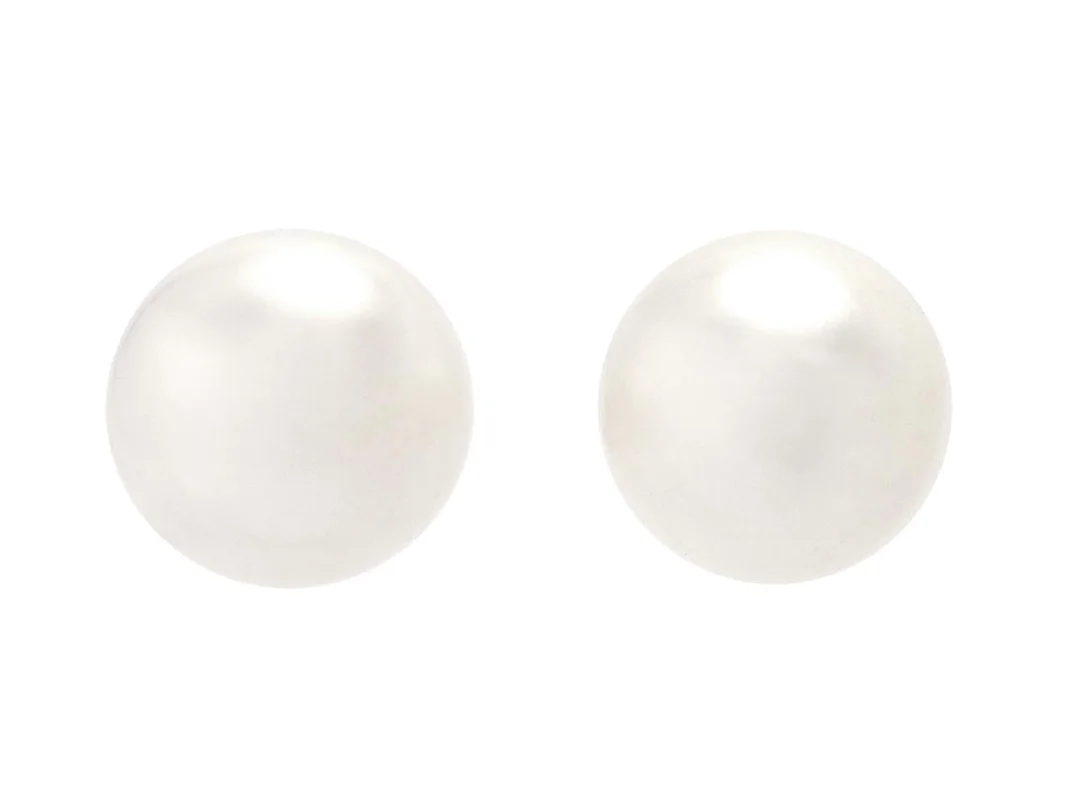 PÄRLÖRHÄNGEN, guldpläterade, odlade sötvattenspärlor ca 11 mm, stift, vikt 3,5 g. — Smycken/Pärlörhängen — Kaplans
