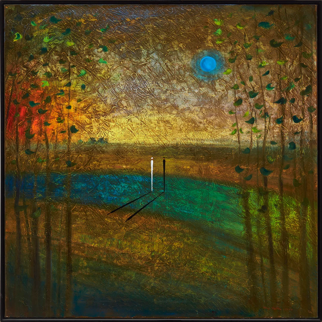 Reitan, Elling — "Blaue Mond" 2000 — Kunst/Maleri — Blomqvist