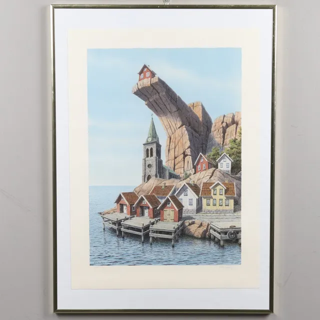 PETER ENGBERG. FÄRGLITOGRAFI, "Överläge", No. 130/250, signerad.