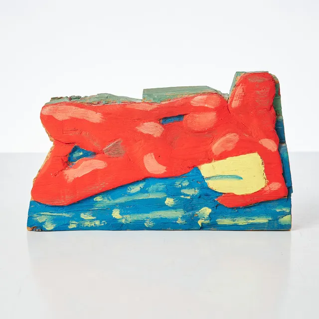 ÅKE PALLARP (1933-2013). Liggande modell, olja på trä, skuren dekor i relief, signerad Åke Pallarp.