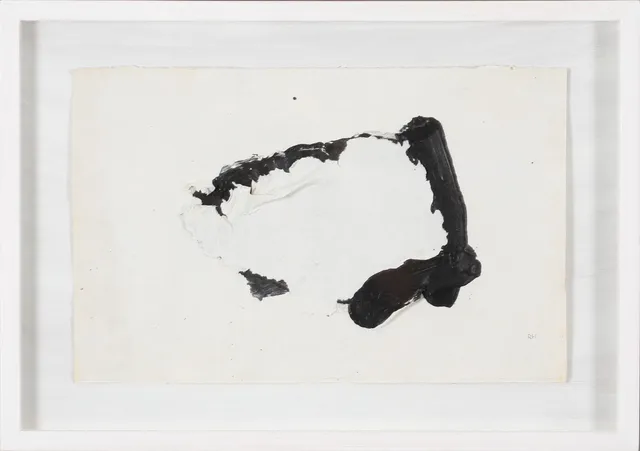 RUNE HAGBERG. Komposition, tempera på papper, monogramsignerad.
