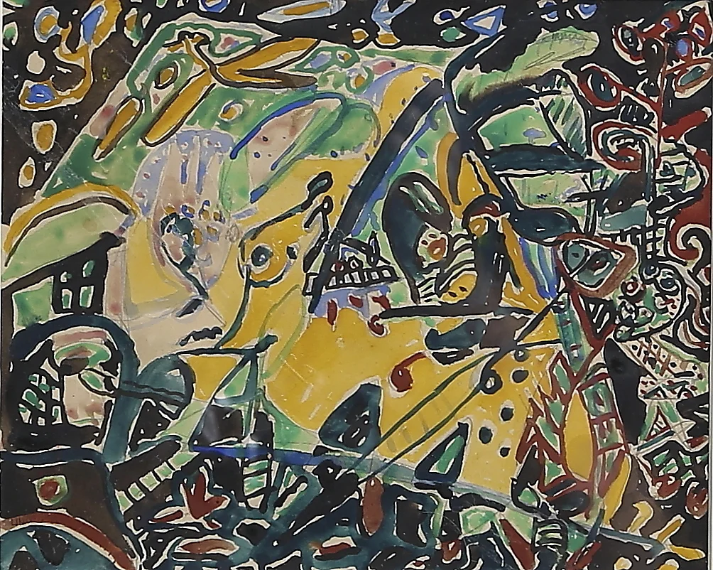 UNO VALLMAN. Akvarell, signerad samt daterad -44. — Paintings — Gomér & Andersson Linköping