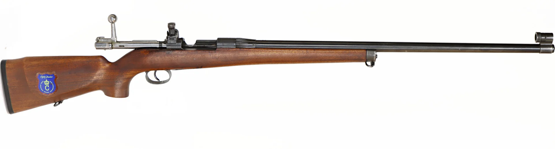 643. GEVÄR, svenskt, Enkelskott, fabrikat Carl Gustav, modell 63 Junior, kaliber .22LR, tillv.nr 256732, se-nr SE0104325. — Military weapons — Walter Borg