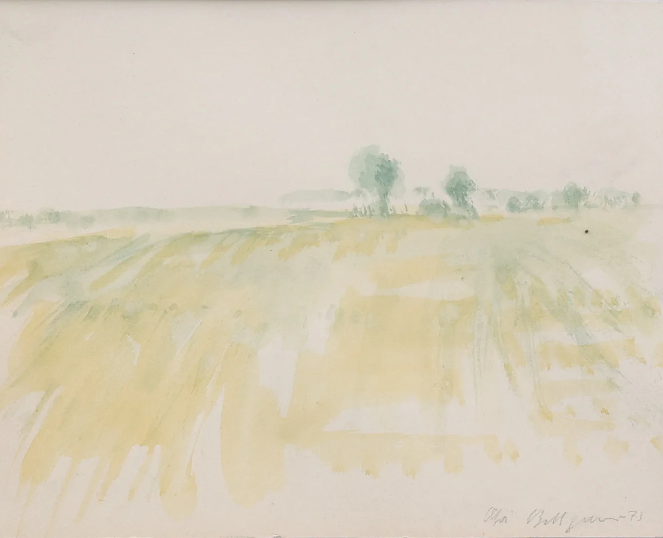 OLA BILLGREN. Landskap, akvarell, signerad och daterad -73. — Paintings — Garpenhus Auktioner