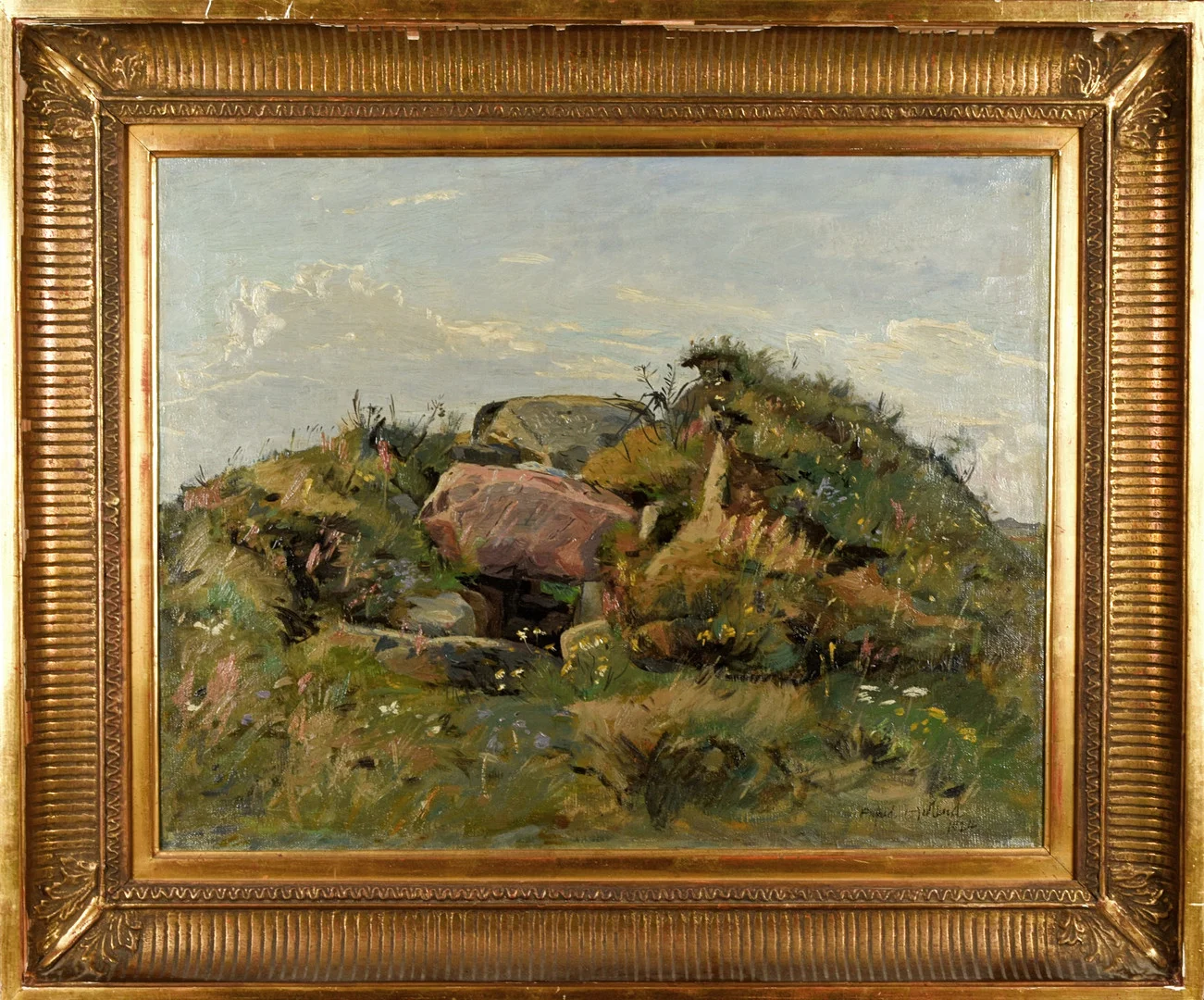 ALFRED HEDLUND. Olja på duk, "Norra Nöbbelöv, Lund", Signerad, 1924. — Paintings — Norrlands Auktionsverk