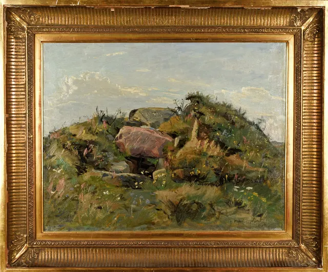ALFRED HEDLUND. Olja på duk, "Norra Nöbbelöv, Lund", Signerad, 1924.