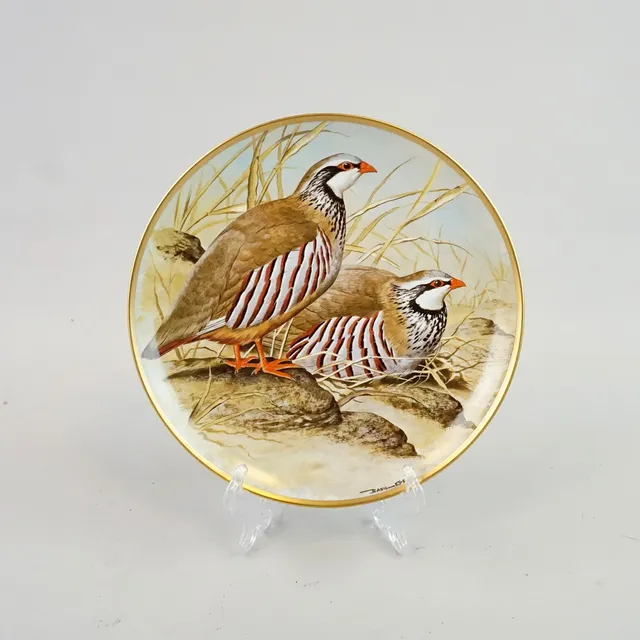 SAMLARTALLRIKAR, 12 st, porslin, "Gamebirds of the World", Franklin Porcelain, Frankrike.