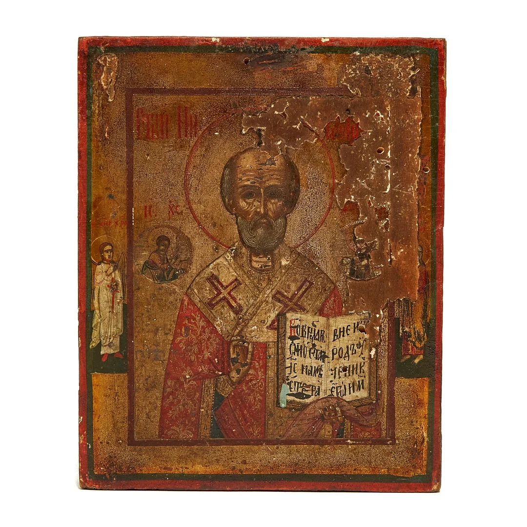 Ikon - St. Nicolas av Myra — Ikon - St. Nicolas av Myra — Gjenstand/Antikviteter og eldre møbler — Blomqvist