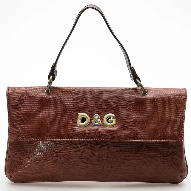 DOLCE & GABBANA. Handväska, präglat läder, Italien.