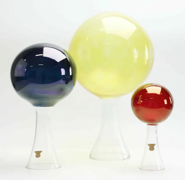 KJELL BLOMBERG. Skulpturer, 3 st, "Klothepp", Gullaskrufs glasbruk, 1970-tal.