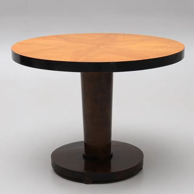 PELARBORD/SALONGSBORD, bonad björk, alm, art deco, 1930-tal.