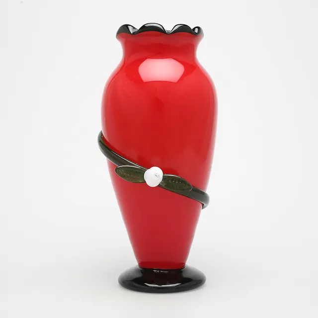 LUDVIG LÖFGREN. Vas, glas, Kosta Boda, signerad.