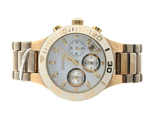 Armbandsur DKNY refnr:NY 4993, snr:251006, quartz, stål, 39mm, datum, stållänk, viklås