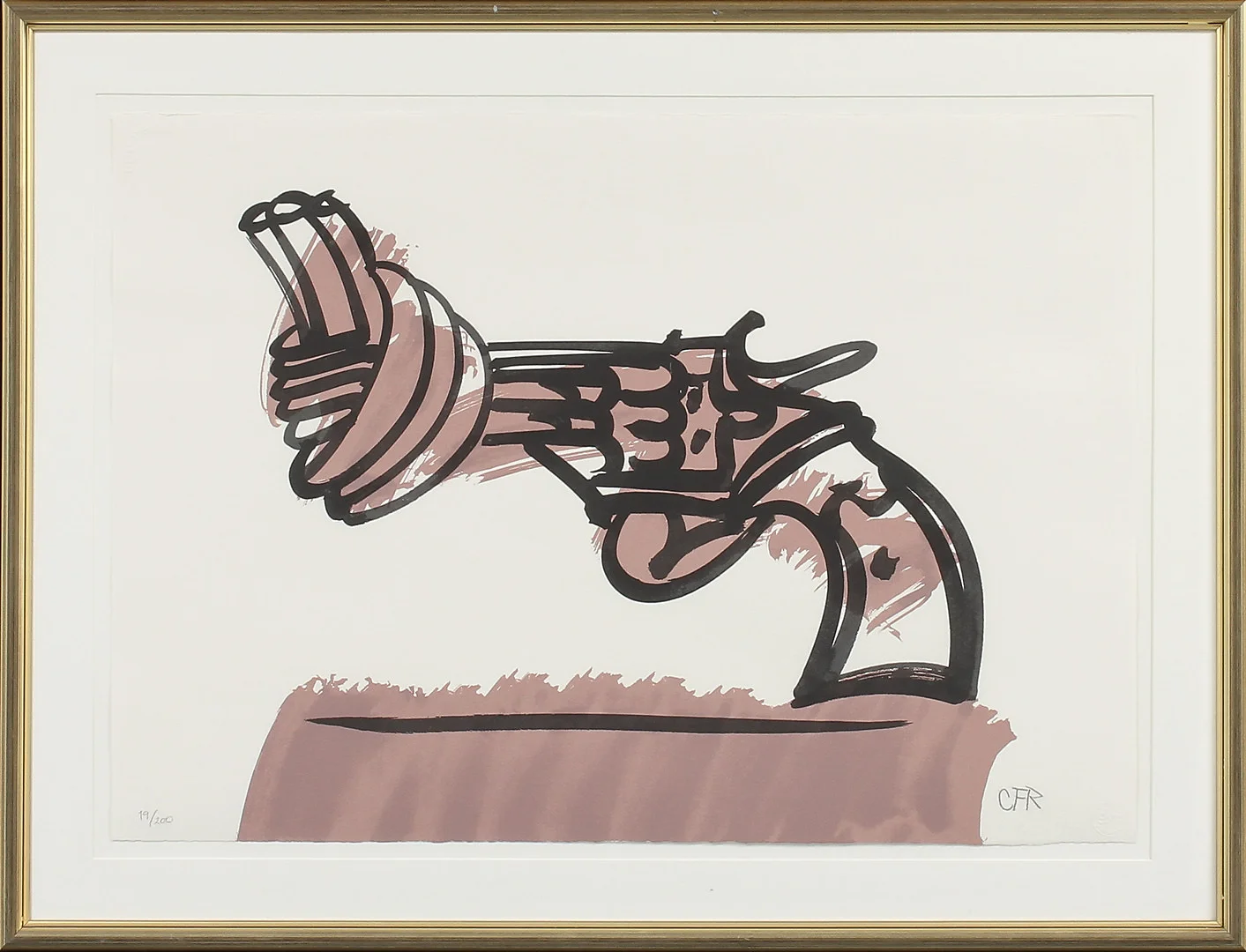 CARL FREDRIK REUTERSWÄRD. "Non violence", färglitografi, signerad och numrerad 19/200. — Engravings & Prints — Göteborgs Auktionsverk