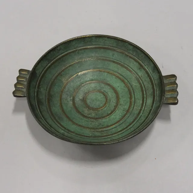 SKÅL, PATINERAD BRONS, 1930/40-TAL.