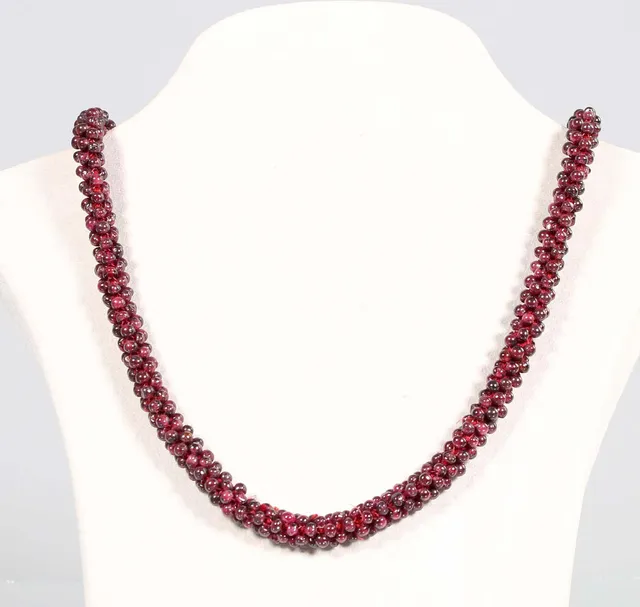 Granat-Perl-Schlauch Kette.
