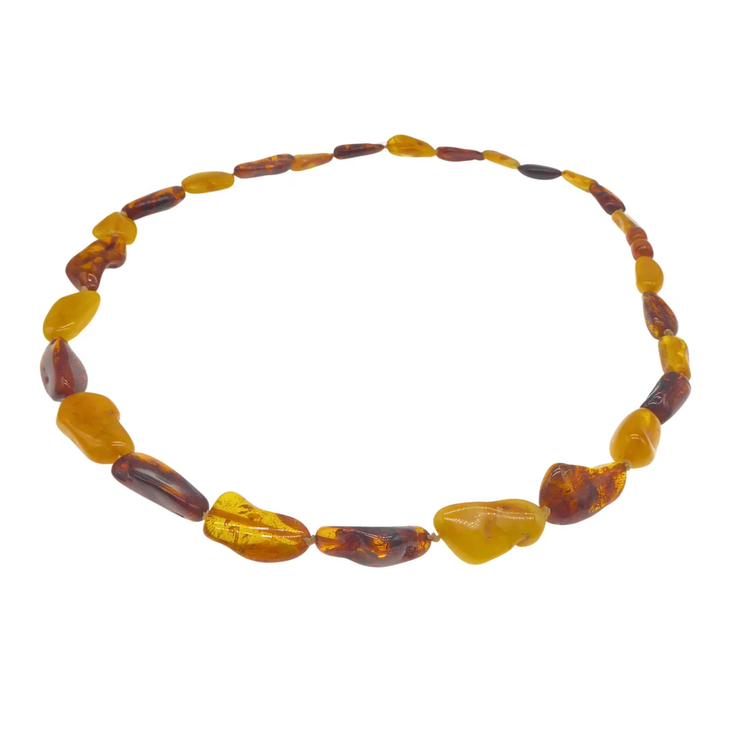 WUNDERSCHÖNE BERNSTEIN - BUTTERSCOTCH KETTE, ZEITLOS UND ELEGANT. — Jewellery — Auktionshaus Stuber's Hammerschlag