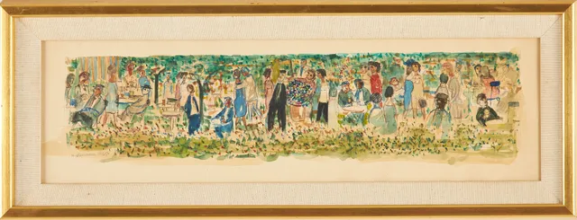 HARRY WICHMANN. Torgmotiv, akvarell, signerad och daterad, -65.