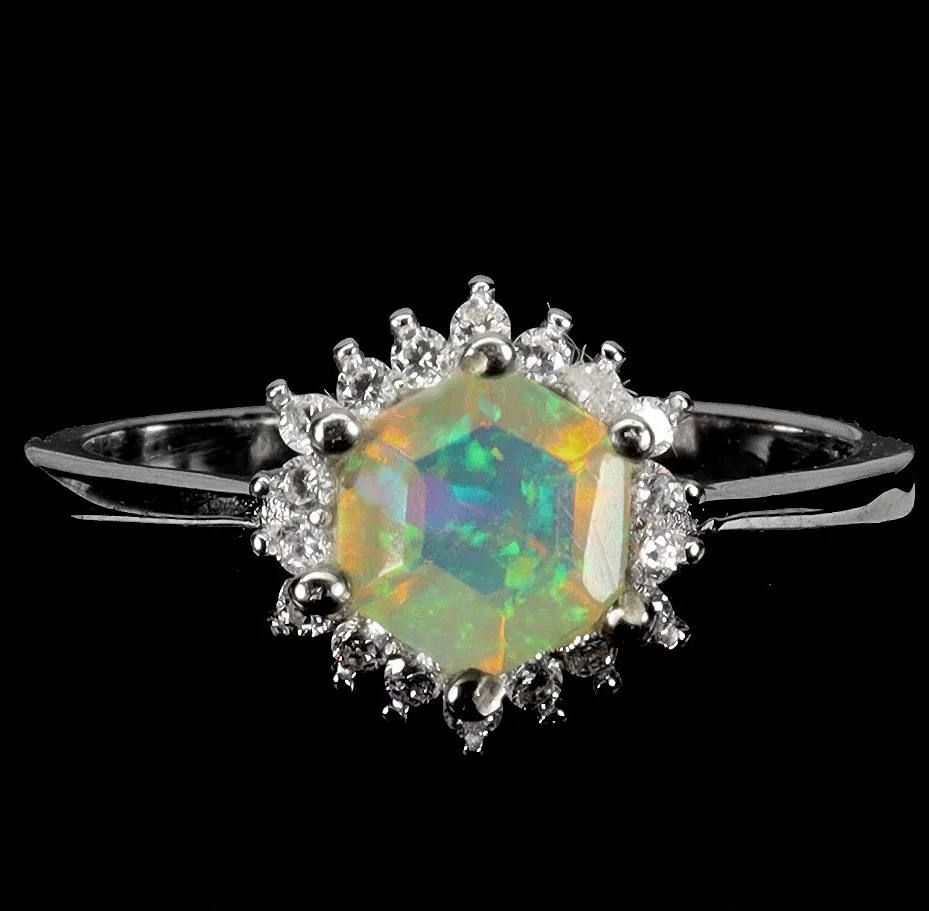 OPAL SILVER RING. — Rings — Chalkwell Auctions
