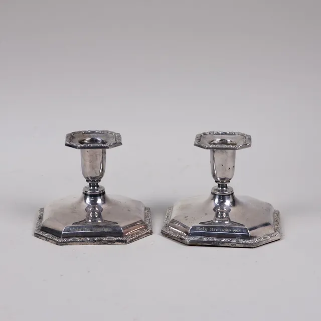 LJUSSTAKAR, silver, 1 par.