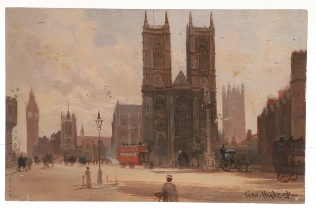 GEORGE HYDE-POWNALL (1866-1939). 'BROAD SANCTUARY, WESTMINSTER'.