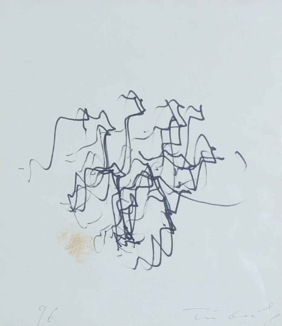 JEAN TINGUELY (1925-1991). (bk) Faserstift auf Papier, '' Meta Matic '' , signiert, nummeriert '' 96 '' (1962). — Engravings & Prints — Stockholms Auktionsverk Düsseldorf/Neuss