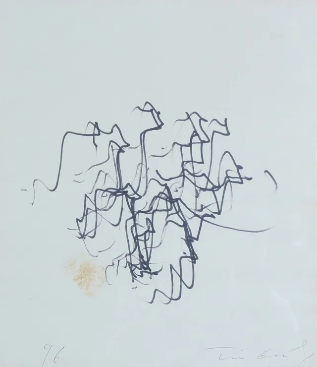 JEAN TINGUELY (1925-1991). (bk) Faserstift auf Papier, '' Meta Matic '' , signiert, nummeriert '' 96 '' (1962).