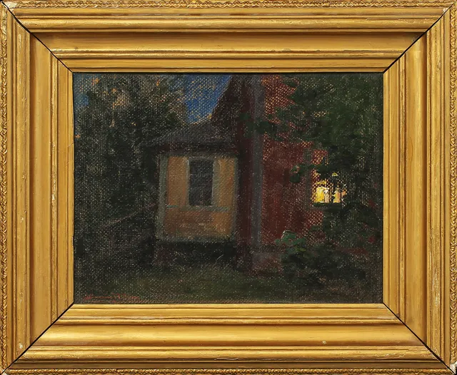 SEVERIN NILSON. Olja på pannå, signerad Severin Nilson.