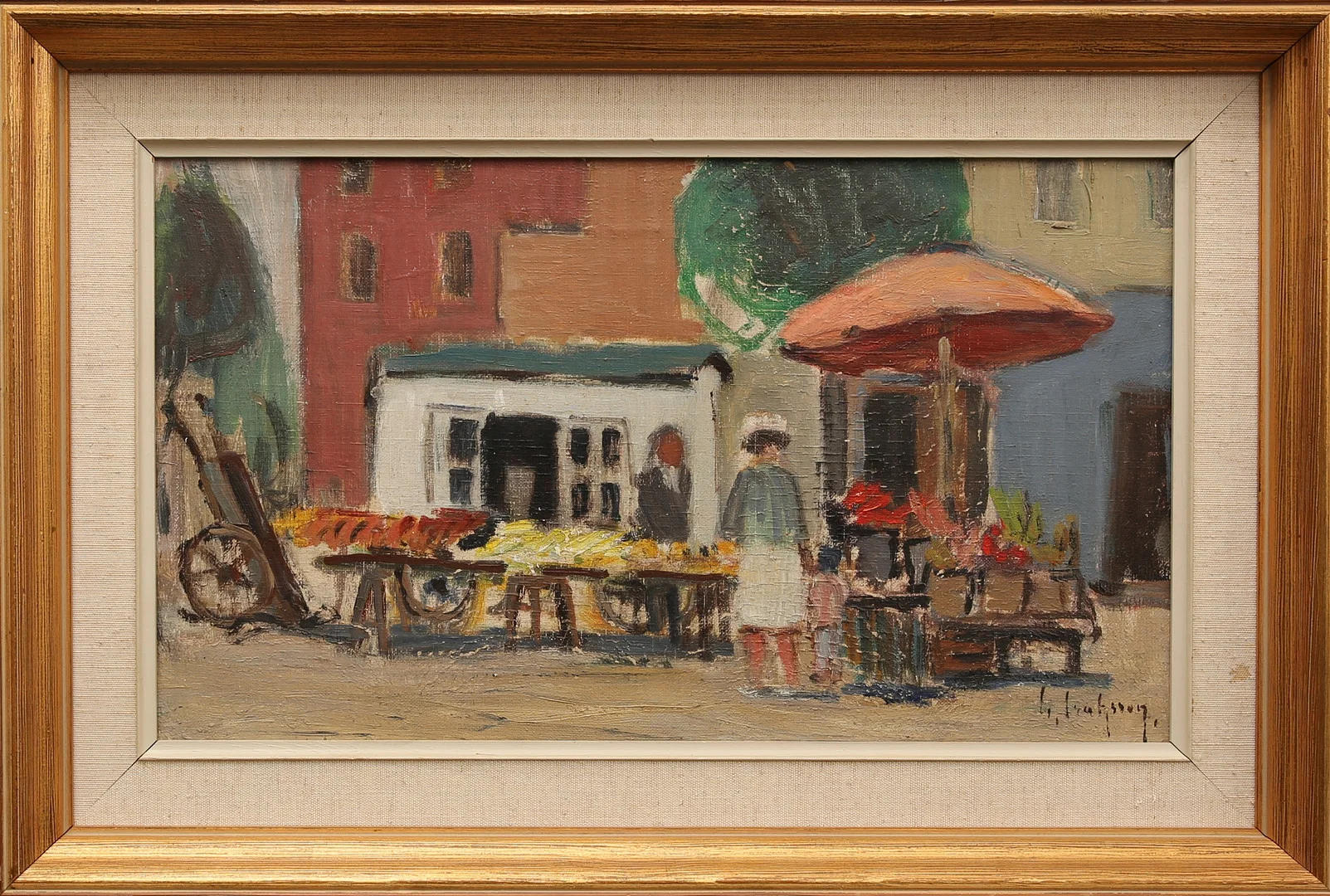 GIDEON ISAKSSON. Olja på duk, Parismotiv, signerad. — Paintings — Limhamns Auktionsbyrå