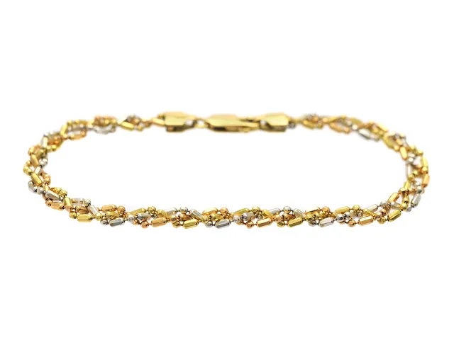 ARMBAND, 18K, guld / vitguld, längd 18,5 mm, vikt 6,6 g