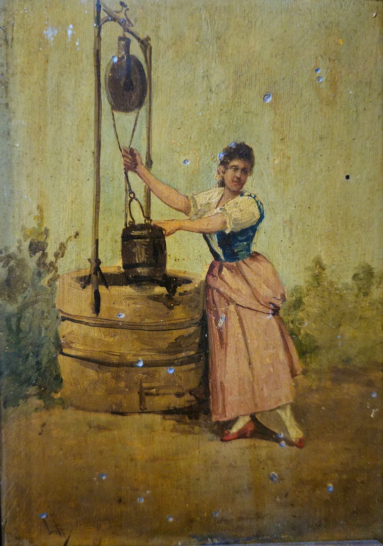 ESCUELA ESPAÑOLA DE FINALES DEL SIGLO XIX. Una joven. — Paintings — Barcelona Auctions