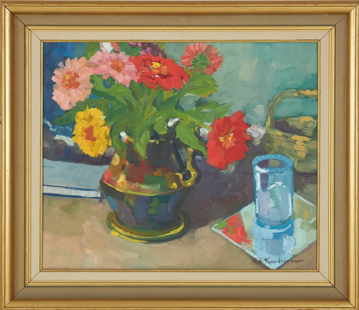 UNO HUBERT KARLSSON. Stilleben, olja på duk, signerad. — Paintings — Stockholms Auktionsverk Sickla