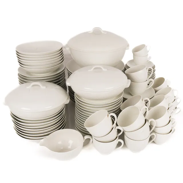 Thorkild Olsen for Royal Copenhagen: 'Wvedekorn' dinnerware, coffee and teacups