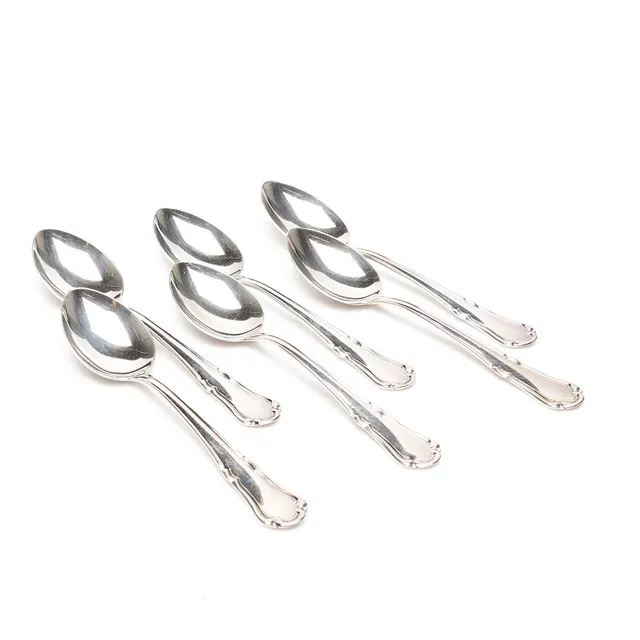 KAFFESKED, 6 st, silver, vikt ca 105 gram.