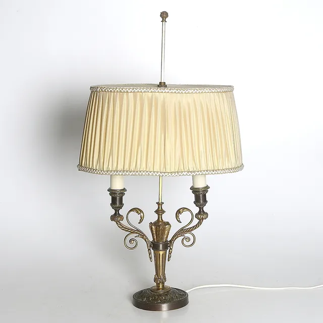 BORDSLAMPA, mässing, 1900-talets mitt.
