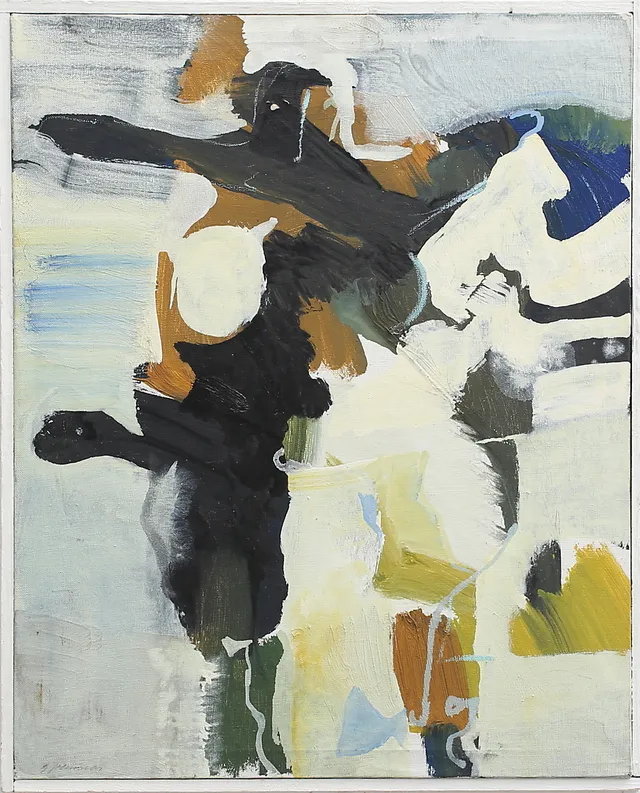 GUNNAR JOHANSSON. "Tvätterska". Blandteknik, signerad G Johansson.