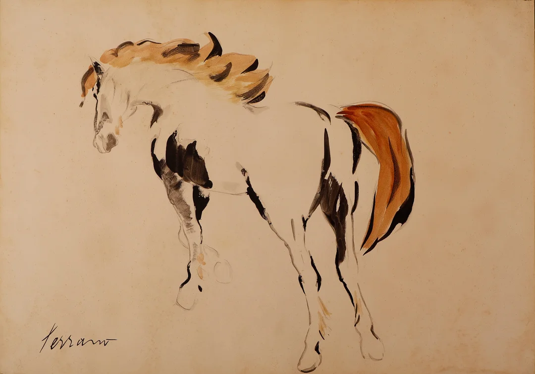 JOSEP MIQUEL SERRANO. Caballo. — Drawings — Barcelona Auctions
