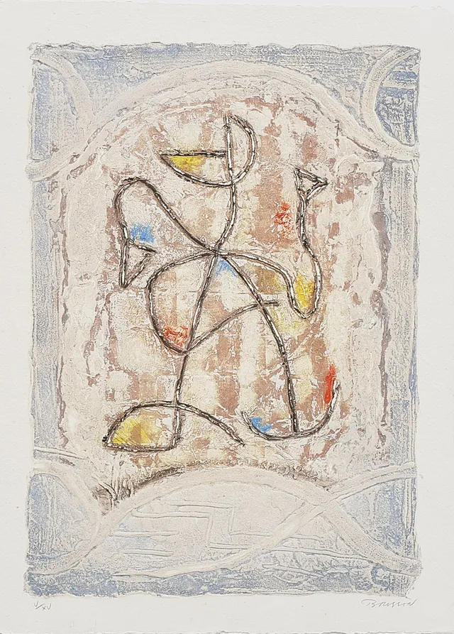 PIERRE MARIE BRISSON. Carborundumetsning, komposition.