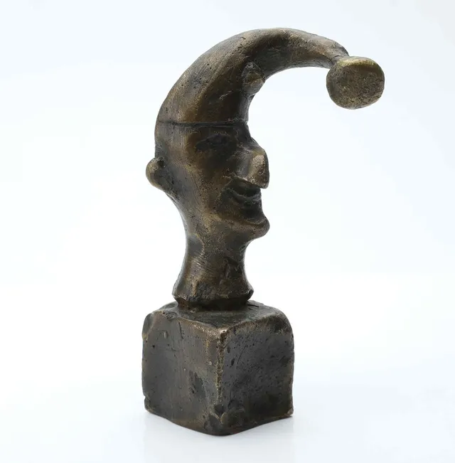 BROR MARKLUND (1907-1977). Skulptur, "Gycklare", patinerad brons Monogramsignerad BM.