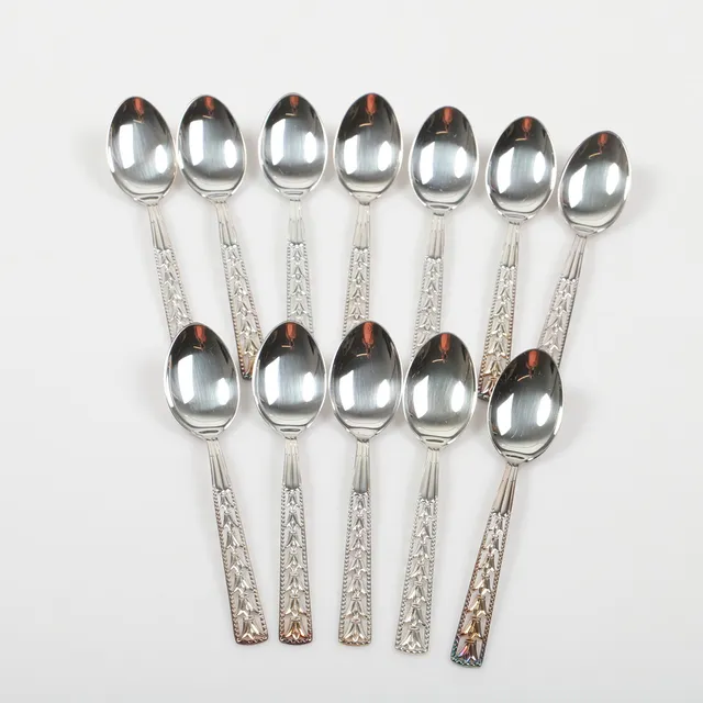 KAFFESKEDAR, 12 stycken, silver, Gab, 1999.