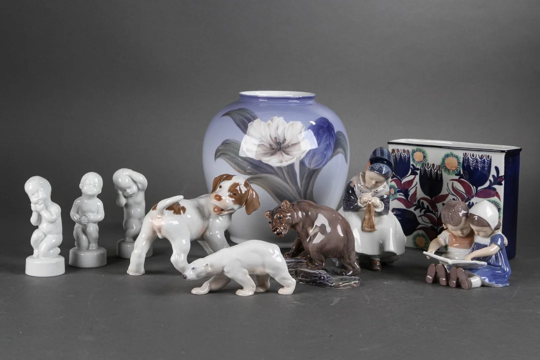 Royal Copenhagen. B&G figurer og vaser. (10) — Glass, porcelain and ceramics/Figures — Lauritz