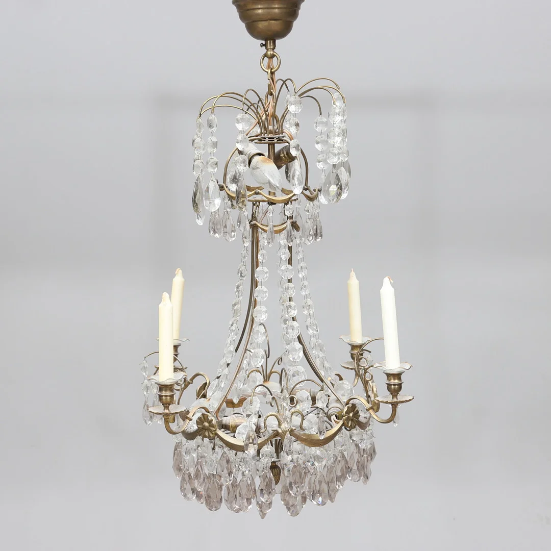 LJUSKRONA, empirestil, 1900-tal. — Chandeliers — Gomér & Andersson Norrköping