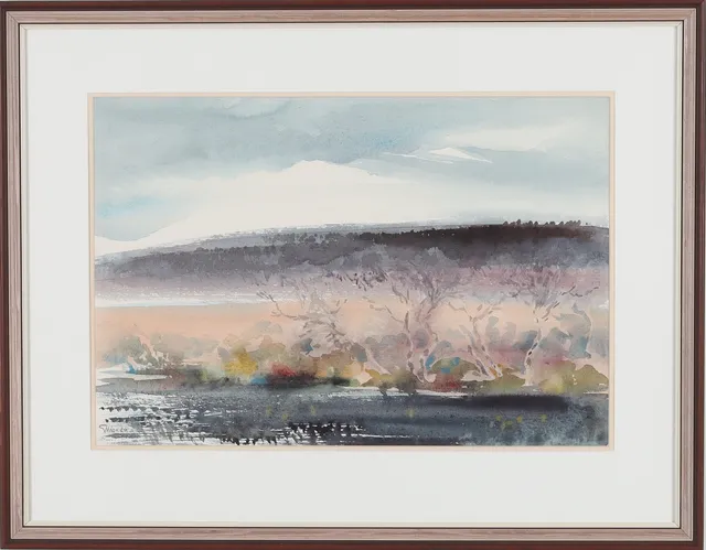BENGT ELLIS. Fjällandskap, akvarell, signerad.