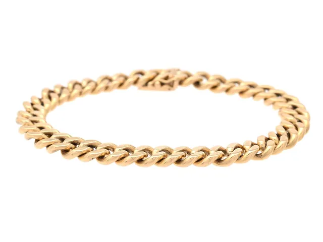 ARMBAND, 18K guld, pansarlänk, längd 19,5 cm, vikt 39,8 g.