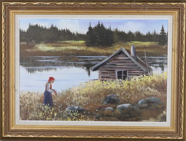 JOHAN ARVALL. Olja på duk, signerad.