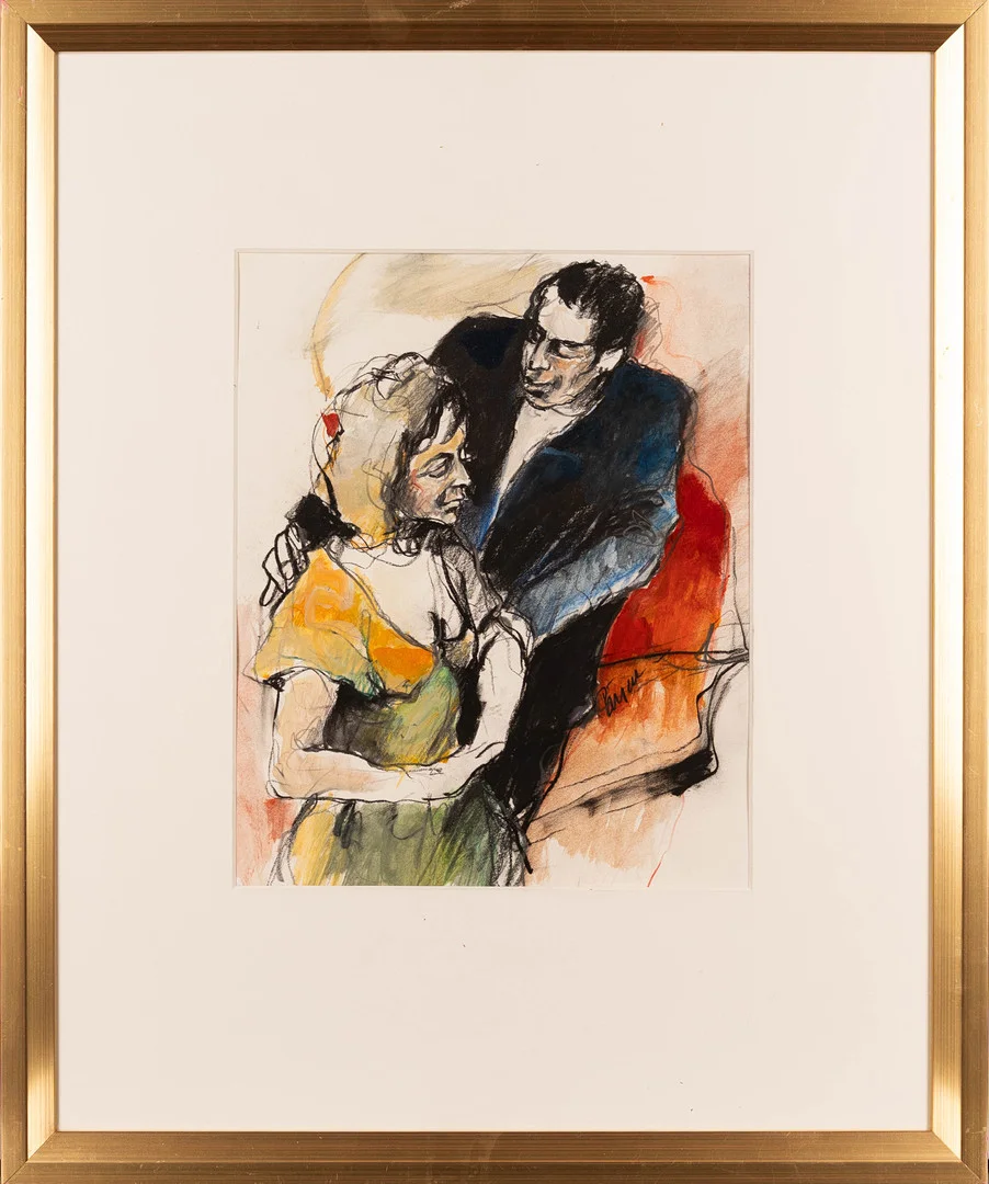 BILL OLSON. Blandteknik på papper, "Alltid denna längtan", Signerad. — Paintings — Norrlands Auktionsverk