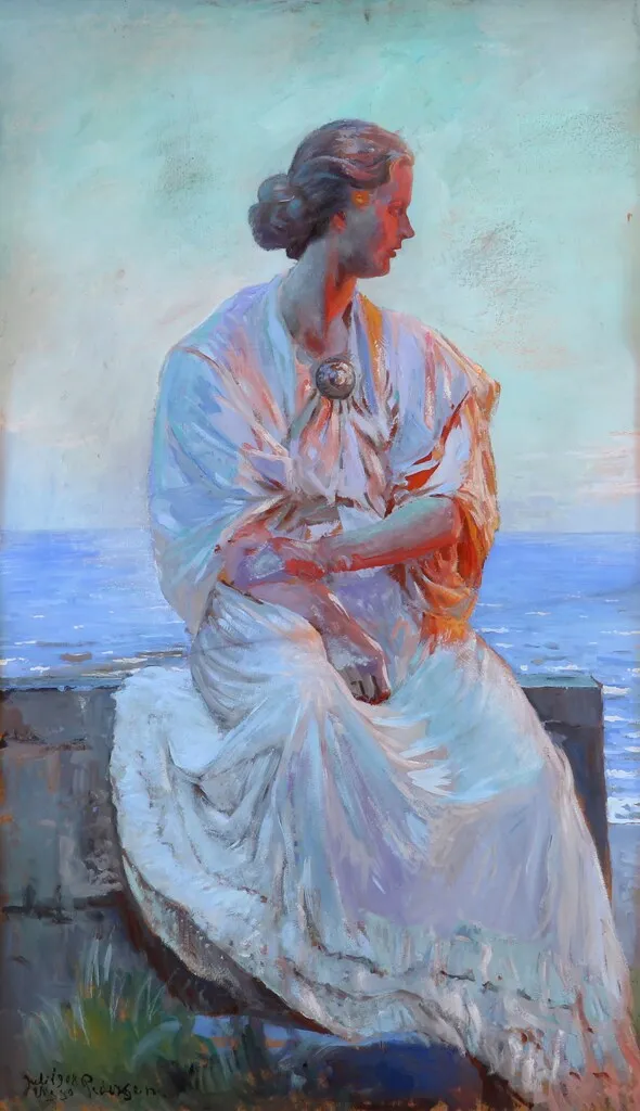 Viggo Pedersen. Portrait of the artist's second wife, Skagen 1908